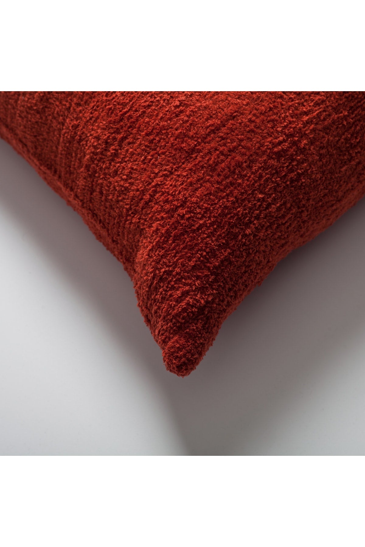 Cozy - Sheepskin Dokulu Tüylü Kırlent 50x50 - Kırmızı