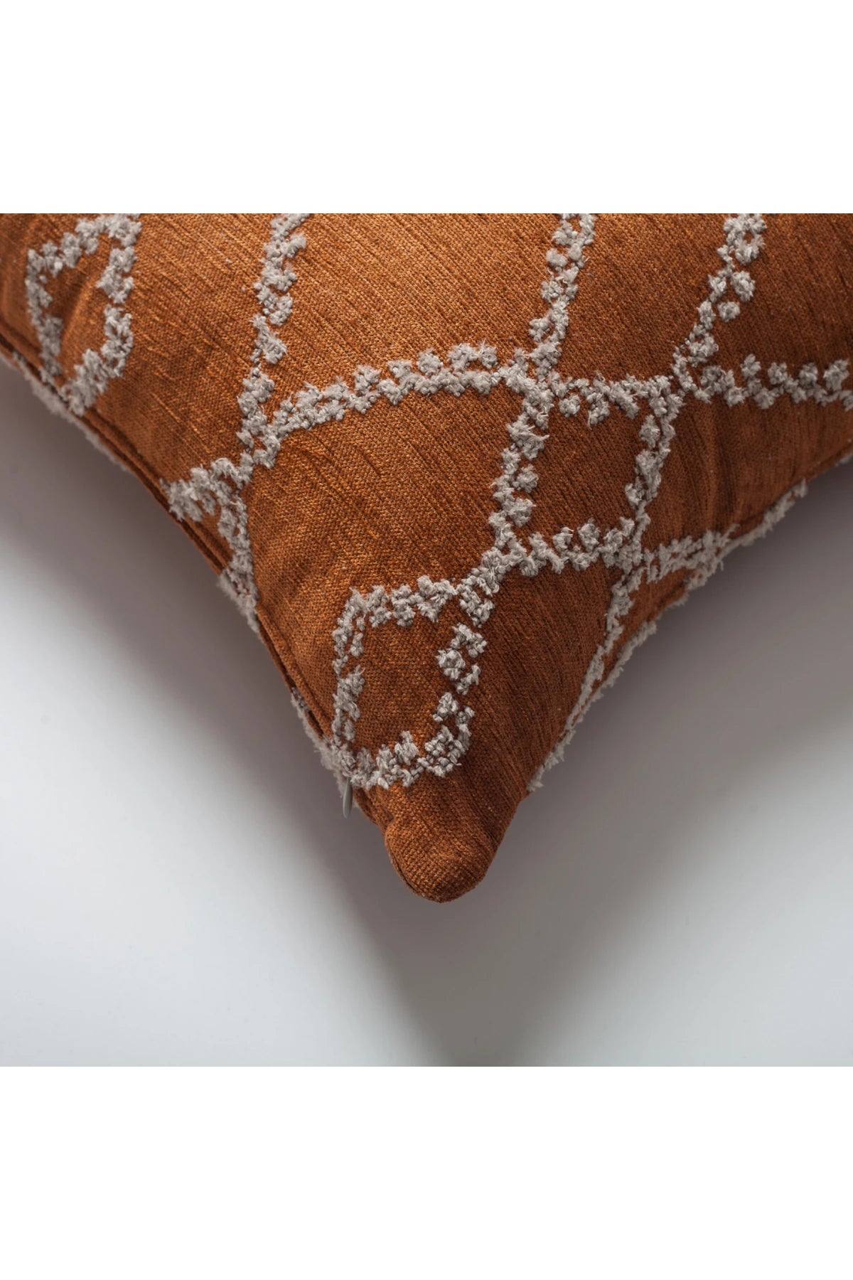 Savoy - Geometrik Baklava Desenli Kırlent 45x45 - Turuncu