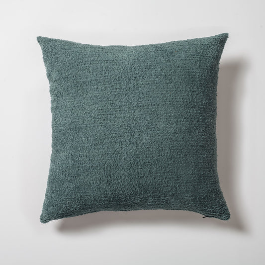 Cozy  - Sheepskin Dokulu Tüylü Kırlent 50x50 - Petrol Kırlent