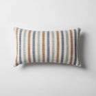 Capri - Keten Çizgili %100 Naturel Kırlent 30x50 - Turuncu