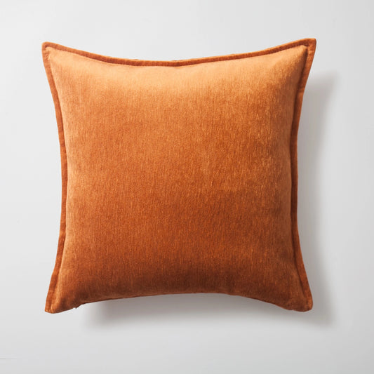 Eliza - Turuncu Viskon Doğal Naturel Kırlent 50x50 - Turuncu