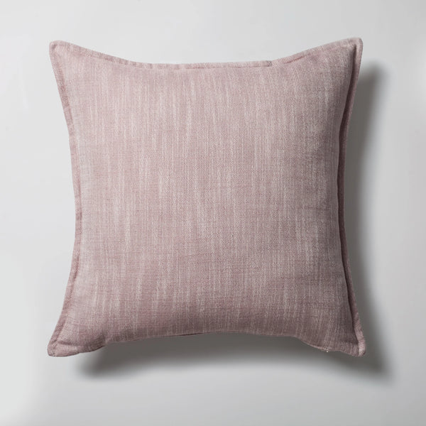 Pembe keten kare kırlent kılıfı 50x50 cm