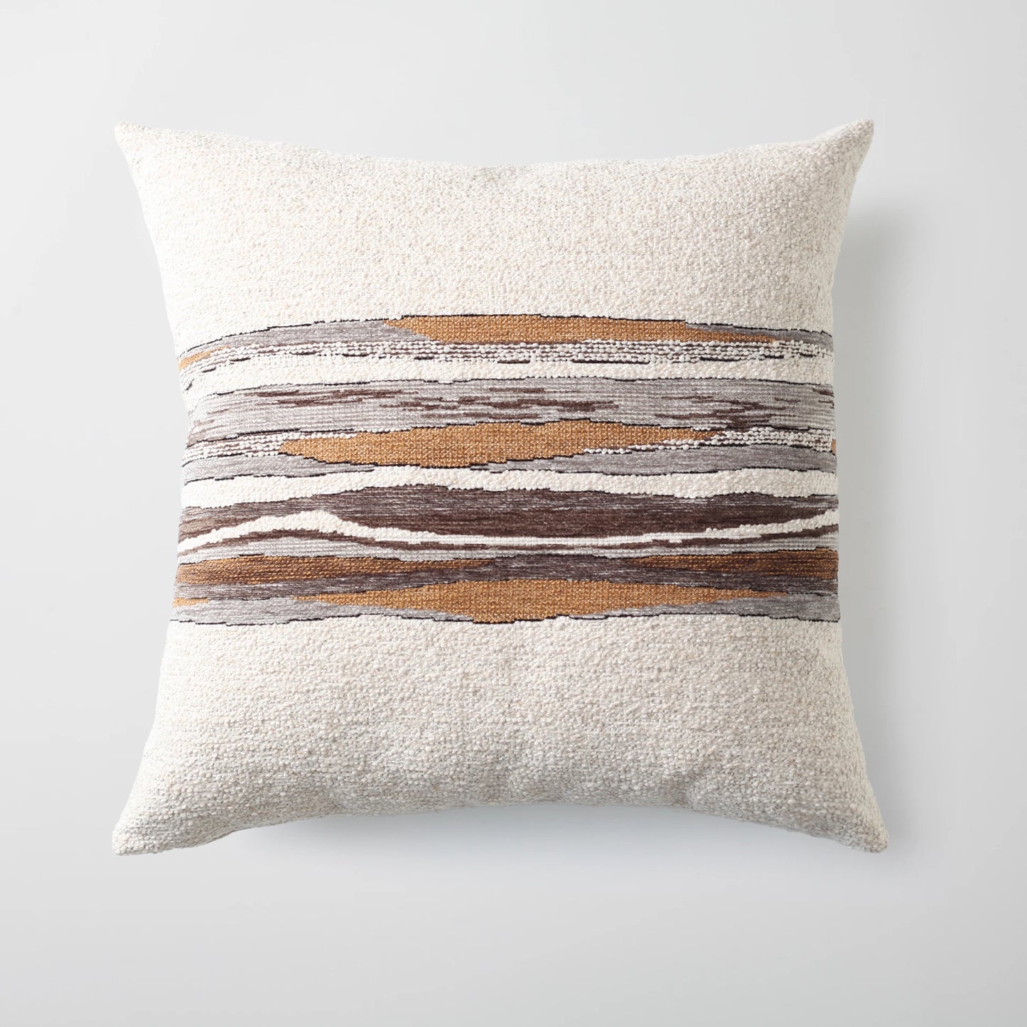 Combos - Keten Zemin Ve Dokuma Desenli Kırlent 50x50