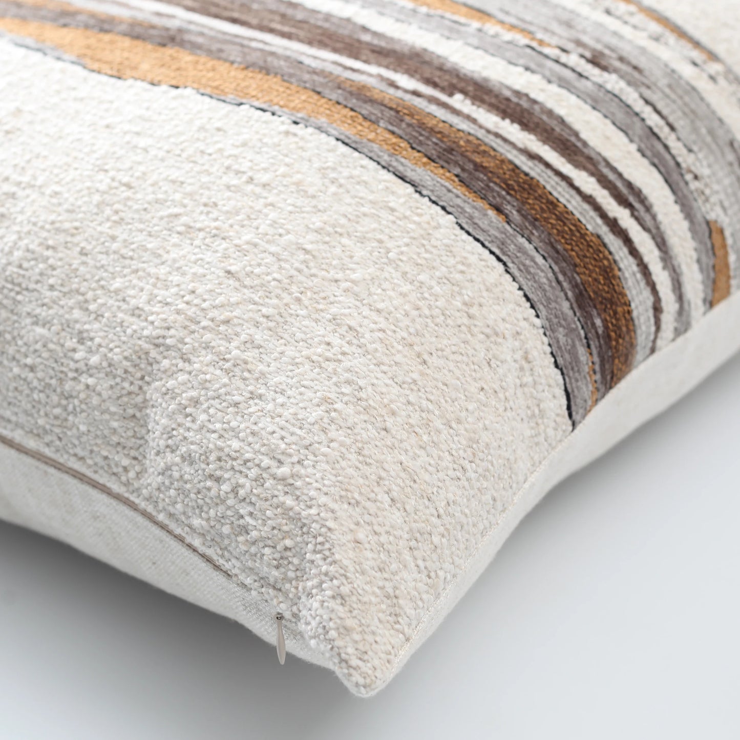 Combos - Keten Zemin Ve Dokuma Desenli Kırlent 50x50