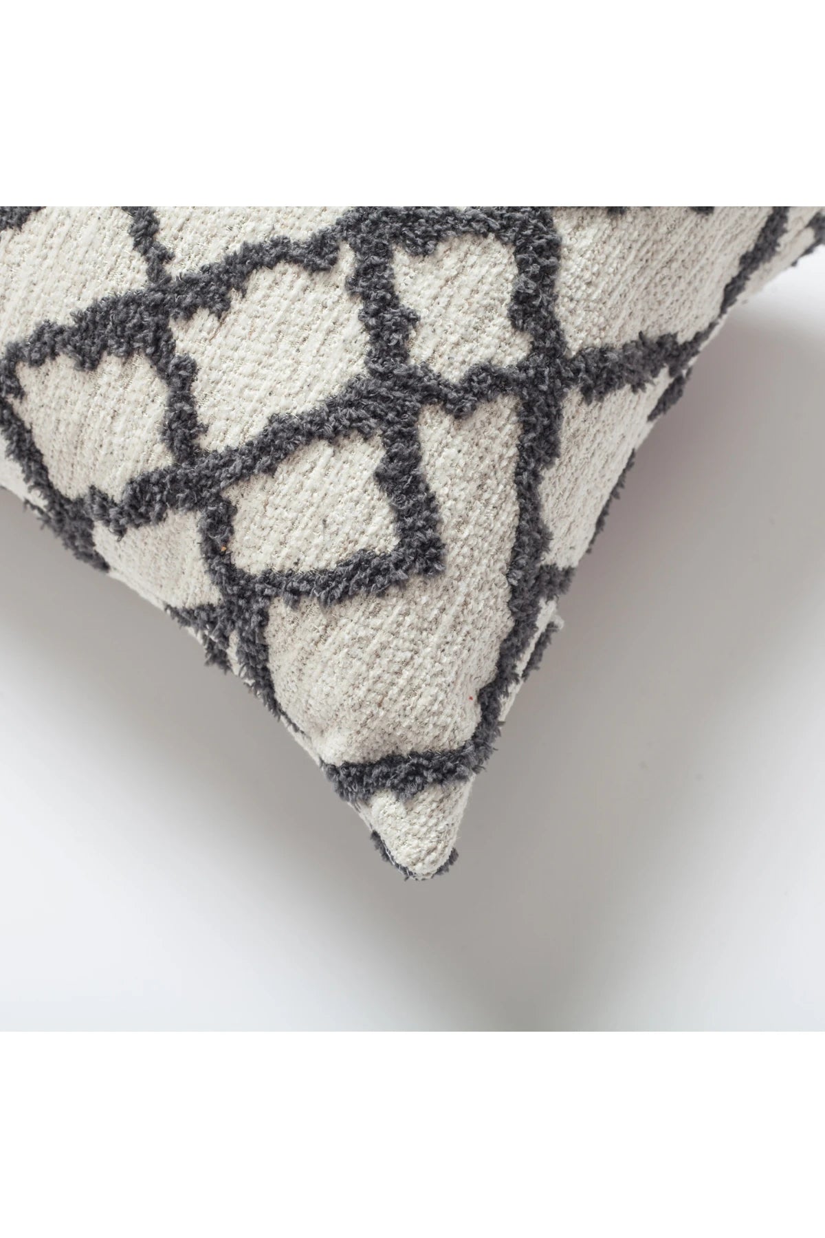 Maya - Etnik Kilim Desenli Dikdörtgen Kırlent 30x50 - Gri