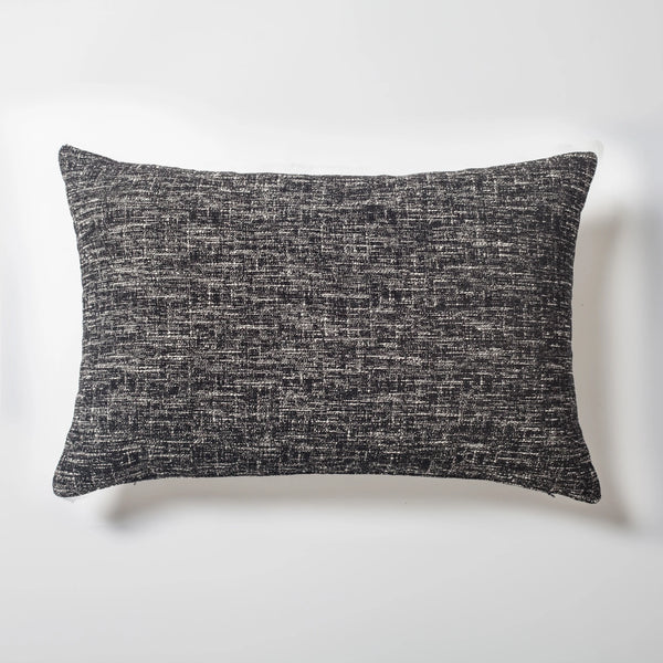 Siyah dokulu düz dikdörtgen kırlent kılıfı 40x60 cm