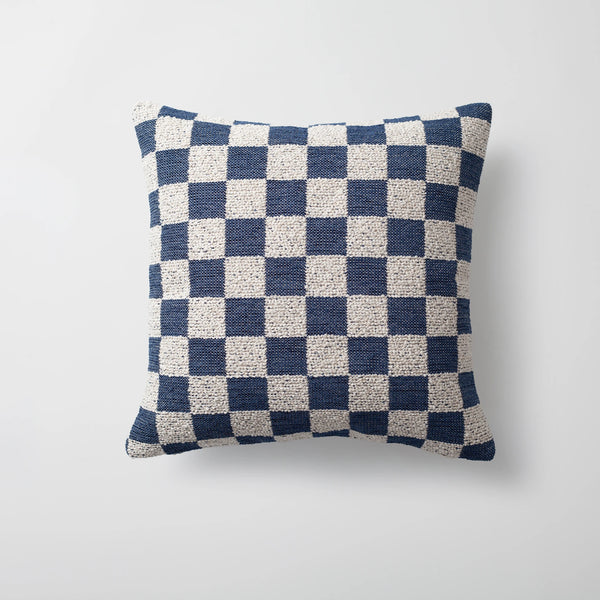 Lacivret keten dama desenli kırlent kılıfı 45x45 cm