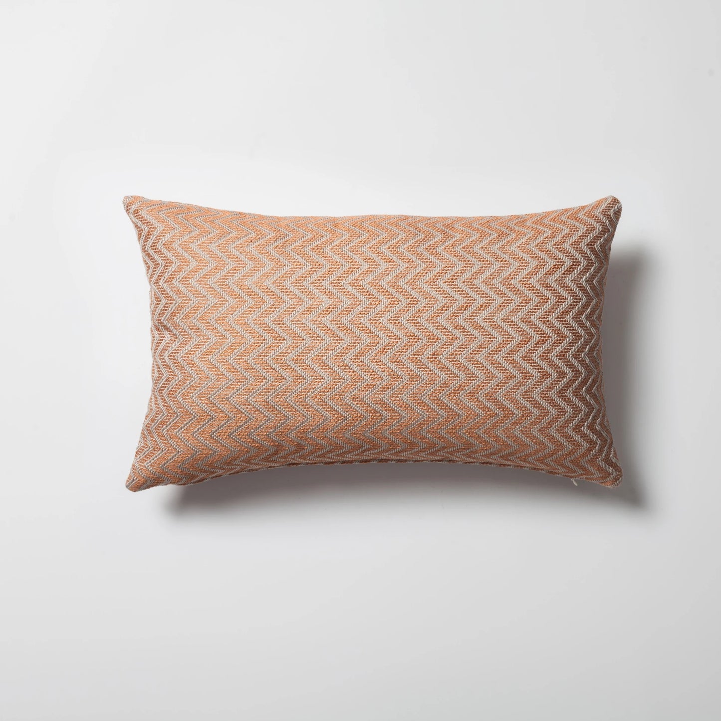 Orsa - Keten Zigzag Desenli Dokuma Kırlent 30x50 - Turuncu