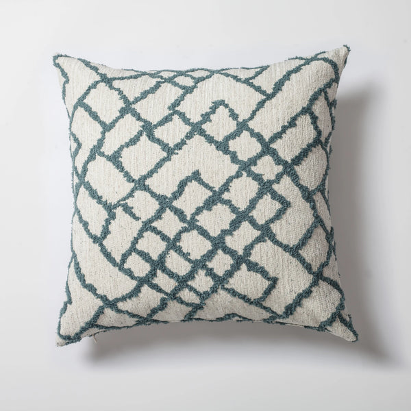 Mavi etnik kilim desenli kırlent kılıfı 50x50 cm
