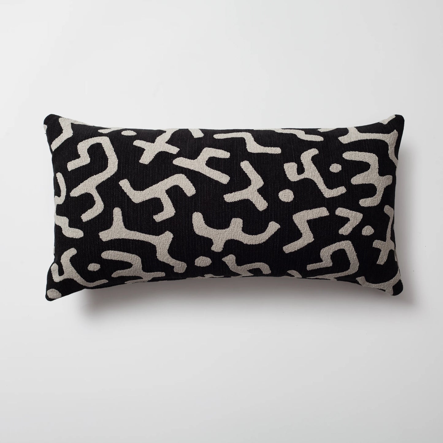 Nandos - Labirent Desenli 35x70 Kırlent - Siyah