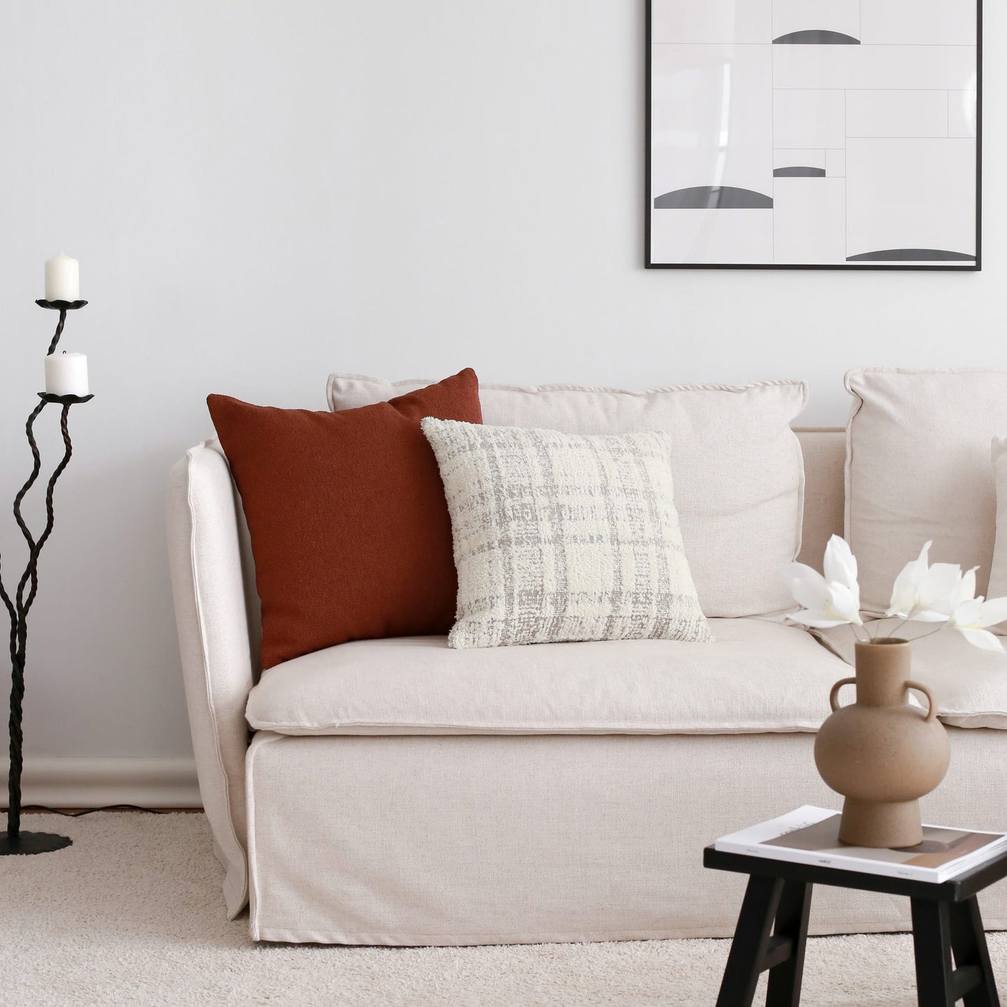 Argos - Ekose Desenli Kırlent 45x45