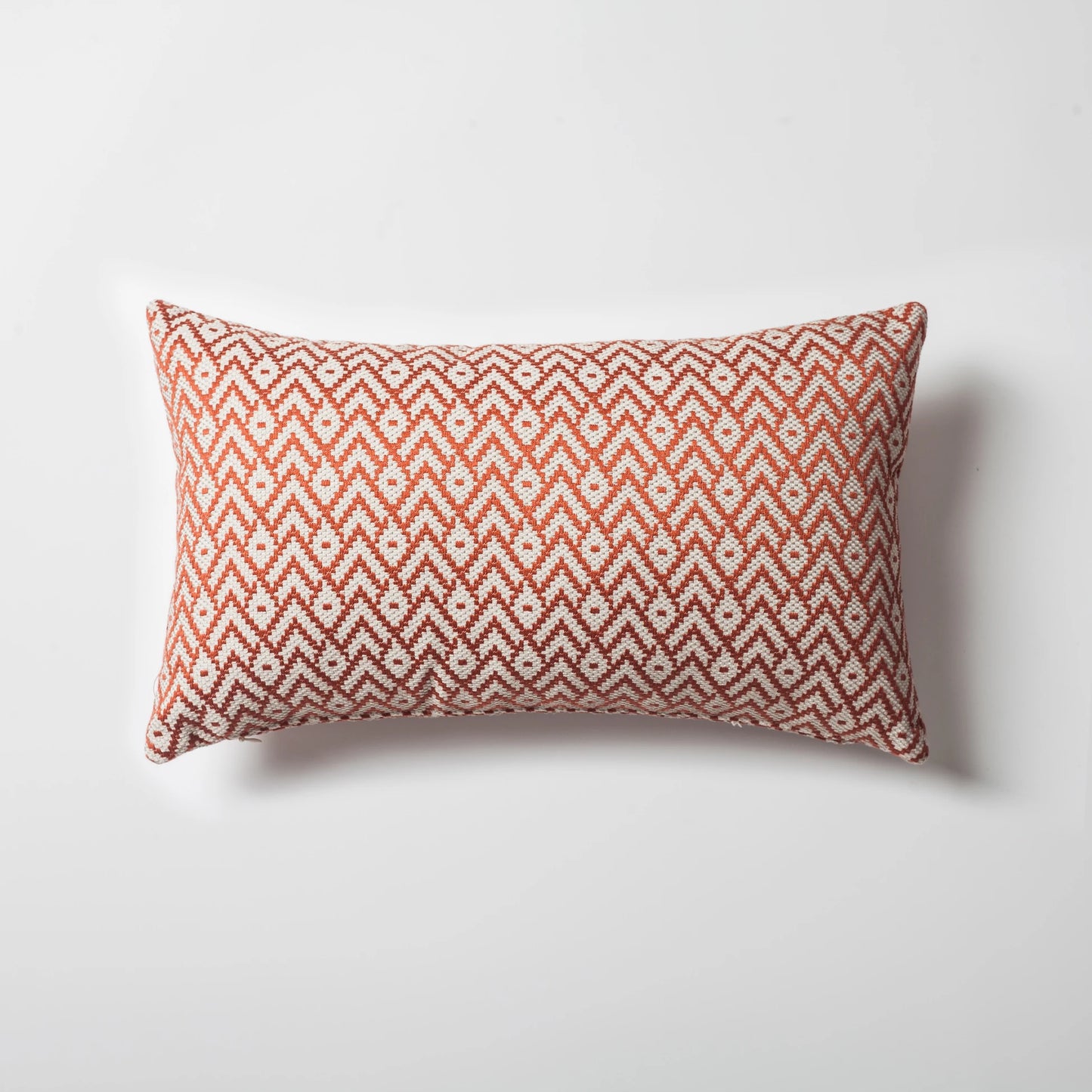 Kiremit keten küçük desenli kırlent kılıfı 30x50 cm