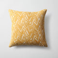 Lucca - Zigzag Desenli Kare Kırlent 45x45 - Sarı