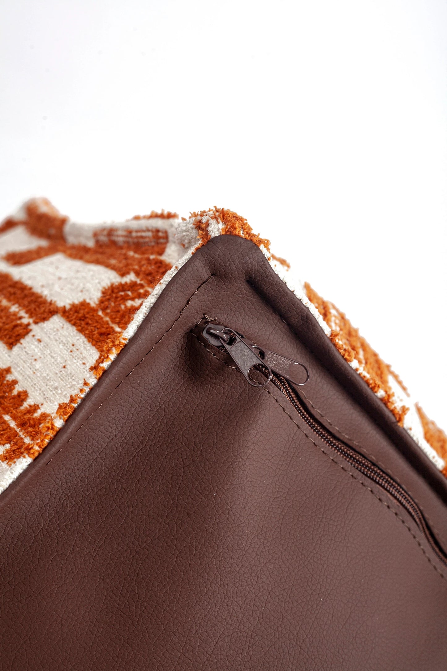 Surya Puf - Etnik Desenli Puf - Turuncu