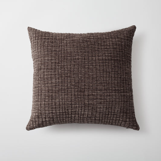 Okka - Dokulu Çizgili Krlent 45x45 - Kahverengi